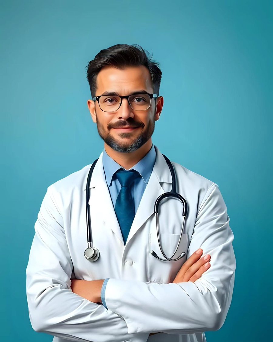 Médico especialista, representando os profissionais de saúde atendidos pela Prestige Contabilidade